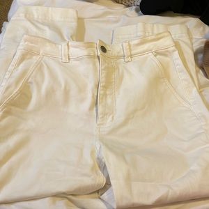 White Everlane Cropped Pants